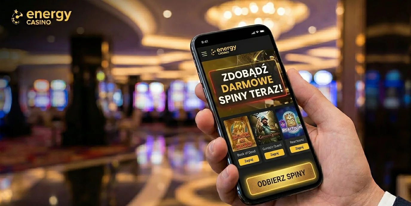 Energy casino darmowe spiny — promocja free spins na ekranie telefonu